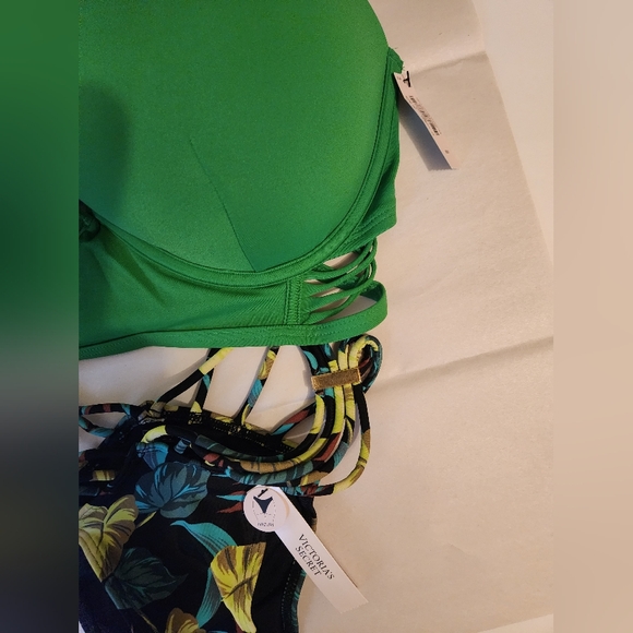 Sold 32DD/XS VS Archives Swim Bombshell Longline Bikini Top Brazilian Bikini Set - Picture 6 of 15